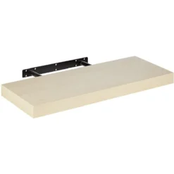 Étagère murale rectangulaire bois beige