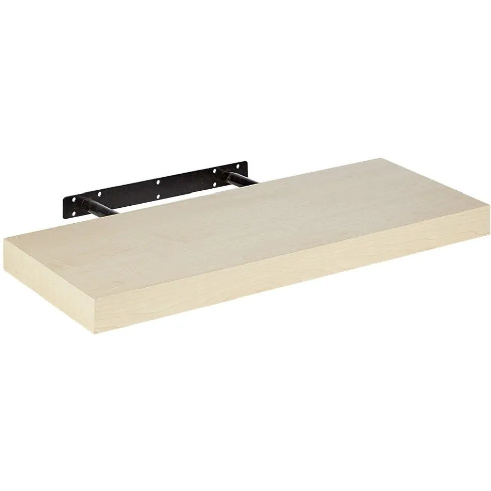 Étagère murale rectangulaire bois beige