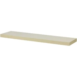 Étagère murale rectangulaire en bois beige