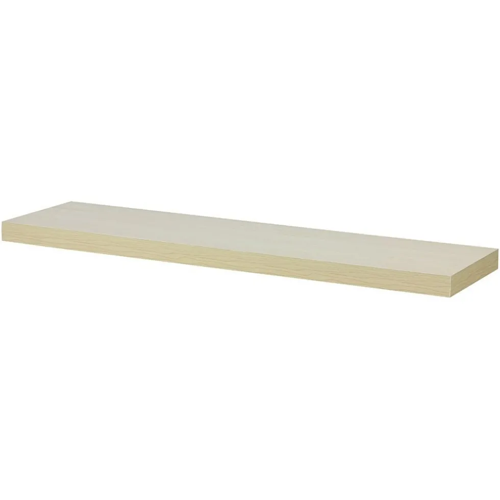 Étagère murale rectangulaire en bois beige