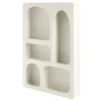 Étagère niche 5 emplacements bois blanc 65x45x9cm