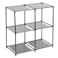 Étagère 3 niveaux 4 compartiments 68x35xH70cm
