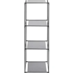 Étagère 4 niveaux 3 compartiments métal noir 35x35xH102cm