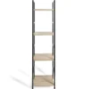 Étagère 4 niveaux Luffi 29,1x23,5x112cm bois et métal