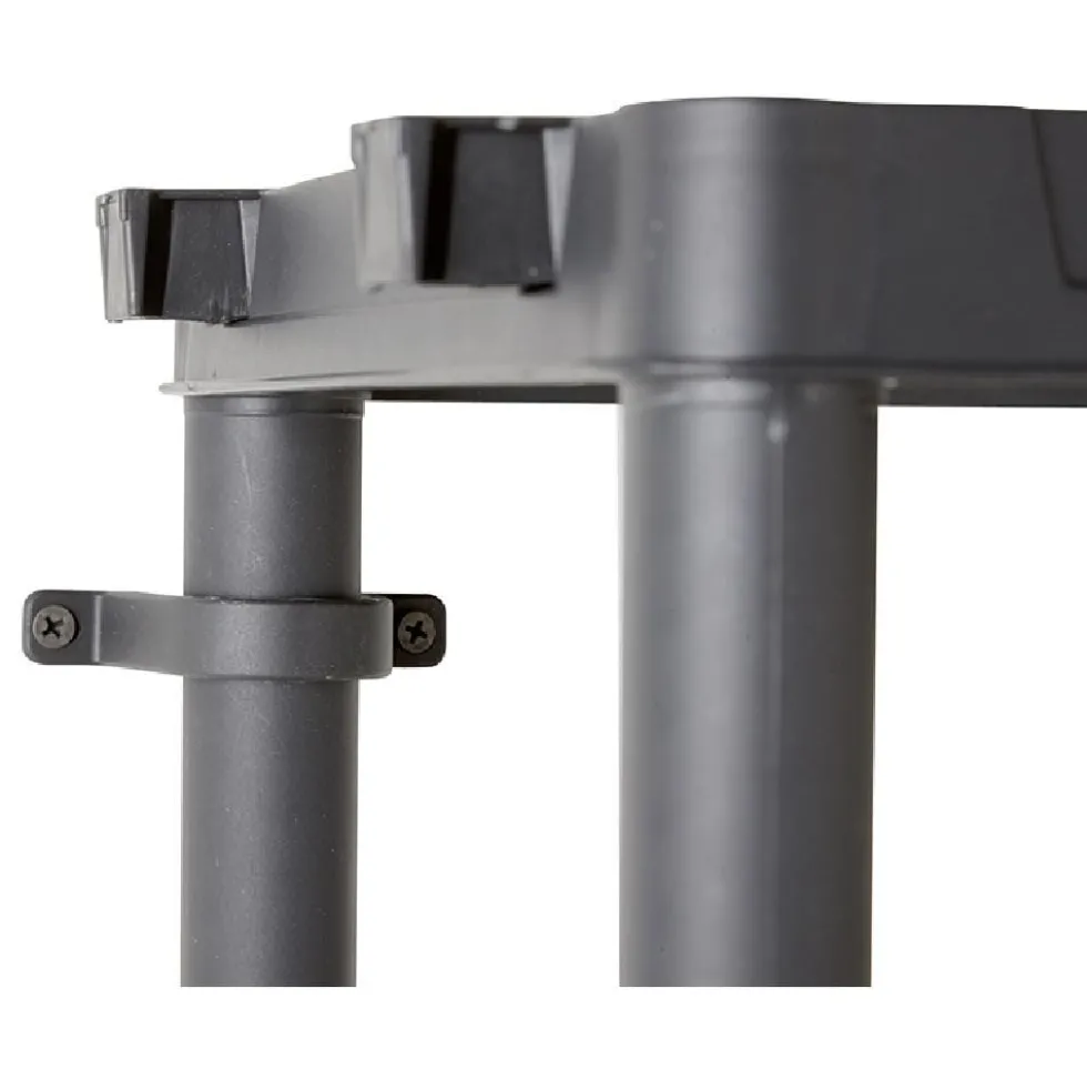 Étagère plastique noir 4 niveaux L60xl30xH138cm
