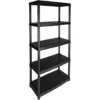 Étagère plastique noir 5 niveaux L71xl35xH180cm