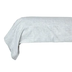Taie de traversin imprimée blanc et gris