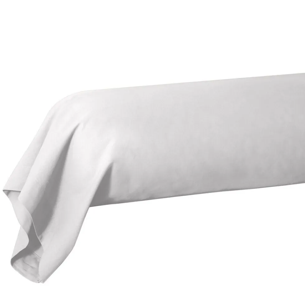 Taie de traversin 85x185cm 100% coton blanc
