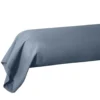 Taie de traversin 85x185cm 100% coton bleu chiné