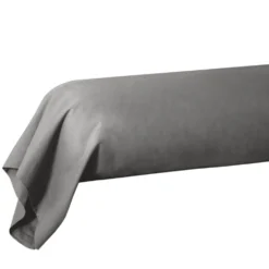 Taie de traversin 85x185cm 100% coton gris foncé