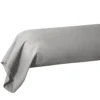 Taie de traversin 85x185cm 100% coton gris clair