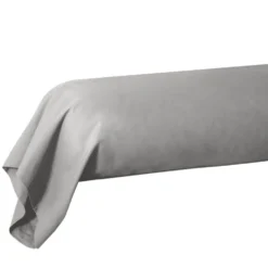Taie de traversin 85x185cm 100% coton gris clair