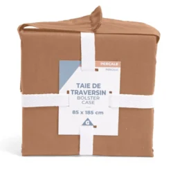Taie de traversin 85x185cm 100% coton percale rouge