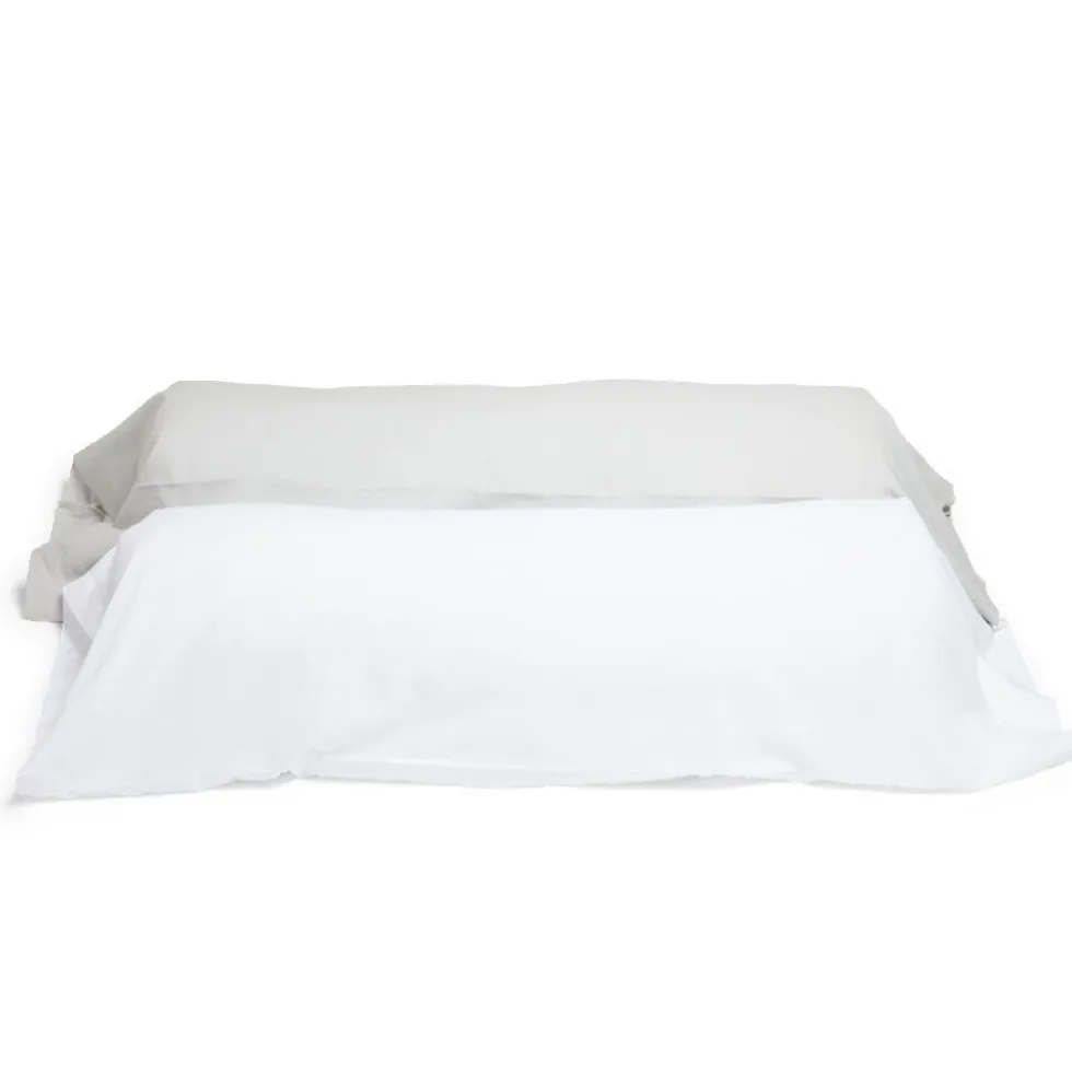 Taie de traversin 85x185cm polycoton gris