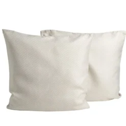 Taie d'oreiller carrée beige blanc imprimé croix X2