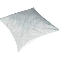 Taie d'oreiller carrée gris blanc imprimé croix x2