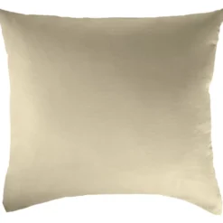 Taie d'oreiller carrée 63x63cm polyester uni taupe