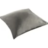 Taie d'oreiller finition droite uni gris 63x63cm