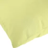 Taie d'oreiller rectangulaire 50x70cm polyester uni jaune