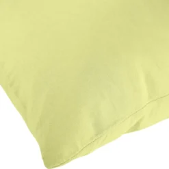 Taie d'oreiller rectangulaire 50x70cm polyester uni jaune