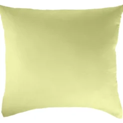 Taie d'oreiller rectangulaire 50x70cm polyester uni jaune