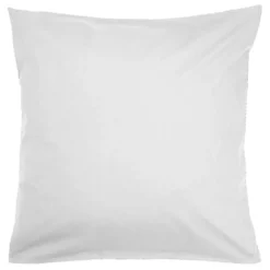 Taie d'oreiller 50x70cm 100% coton finition droite blanc