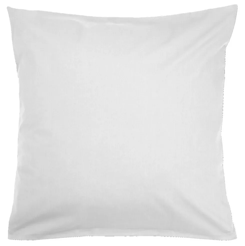 Taie d'oreiller 50x70cm 100% coton finition droite blanc