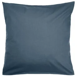 Taie d'oreiller 63x63cm 100% coton finition droite bleu marine