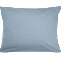 Taie d'oreiller 50x70cm 100% coton finition droite bleu chiné