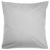 Taie d'oreiller 63x63cm 100% coton finition droite gris clair