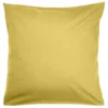 Taie d'oreiller 50x70cm 100% coton finition droite jaune moutarde