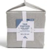 Taie d'oreiller 63x63cm 100% coton finition volant gris clair