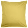 Taie d'oreiller 63x63cm 100% coton finition droite jaune moutarde