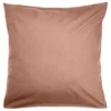 Taie d'oreiller 63x63cm 100% coton finition droite rouge brique