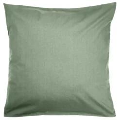 Taie d'oreiller 63x63cm 100% coton finition droite vert