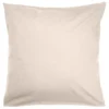 Taie d'oreiller 63x63cm 100% coton percale finition droite beige