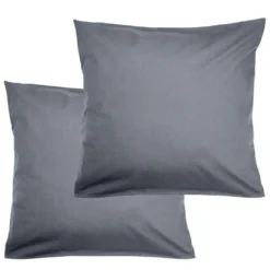 Taie d'oreiller 50x70cm coton uni x2 (6 modèles)