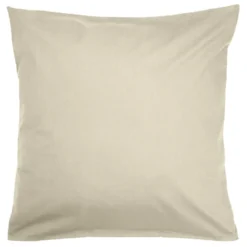 Taie d'oreiller 50x70cm polycoton finition droite beige