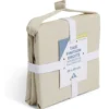 Taie d'oreiller 63x63cm polycoton finition droite beige