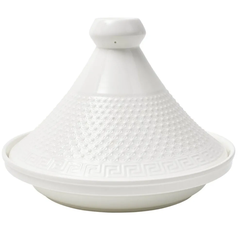 Tajine de présentation céramique blanc Ø25,5xH18cm