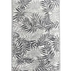 Tapis de jardin rectangulaire India motif feuillage vert 160x230cm
