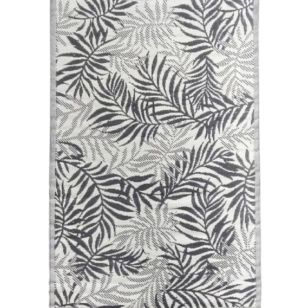 Tapis de jardin rectangulaire India motif feuillage vert 160x230cm
