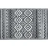 Tapis de jardin rectangulaire India design ethnique gris 120x180cm