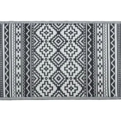Tapis de jardin rectangulaire India design ethnique gris 120x180cm