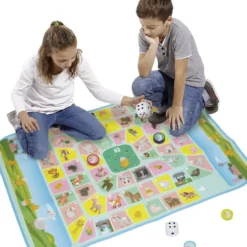 Tapis jeu de l'oie XL avec pions et dés 130x93cm