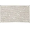 Tapis salle de bain coton relief rayure beige 80x50cm