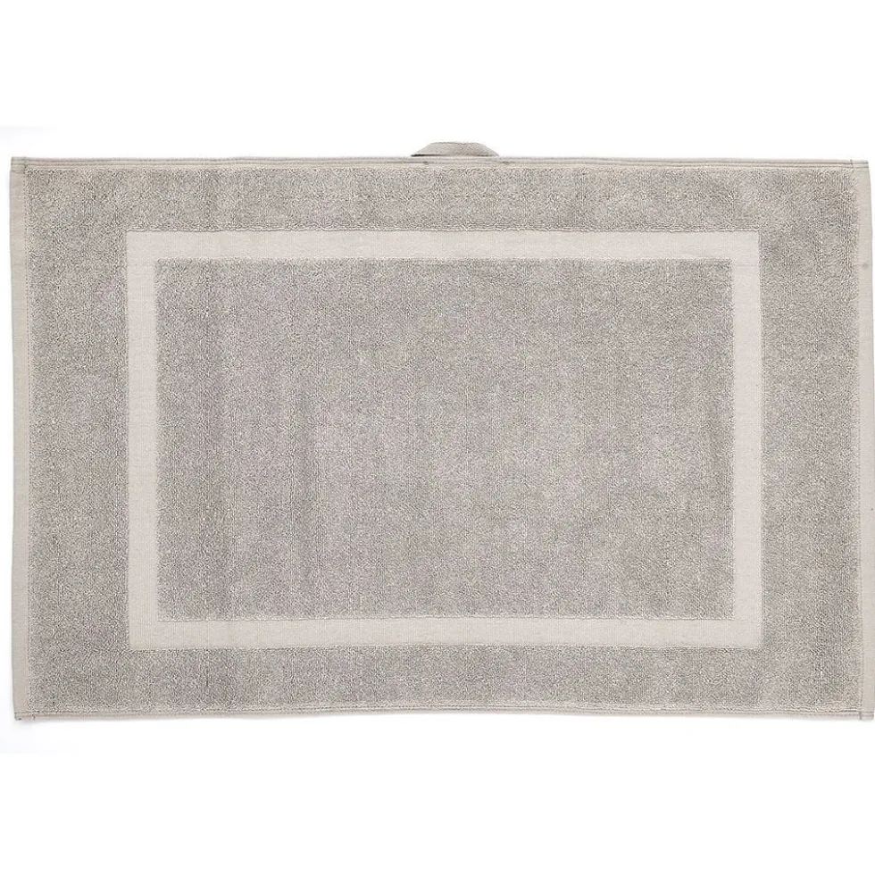 Tapis salle de bain coton taupe 40x70cm
