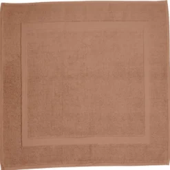 Tapis salle de bain coton terracotta 40x70cm