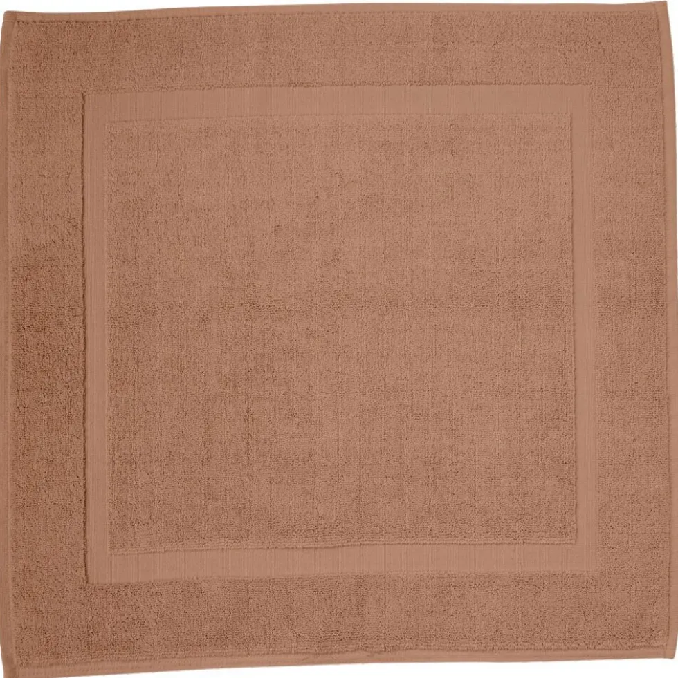 Tapis salle de bain coton terracotta 40x70cm