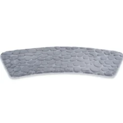 Tapis salle de bain incurvé mémoire de forme galet 45x100cm (2 modèles)